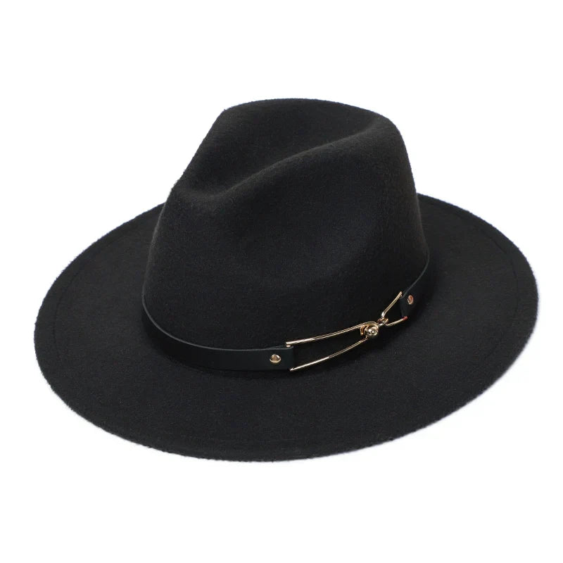 Men's Wool Fedora Hat with Gold-Tone Ring Accent – view 7