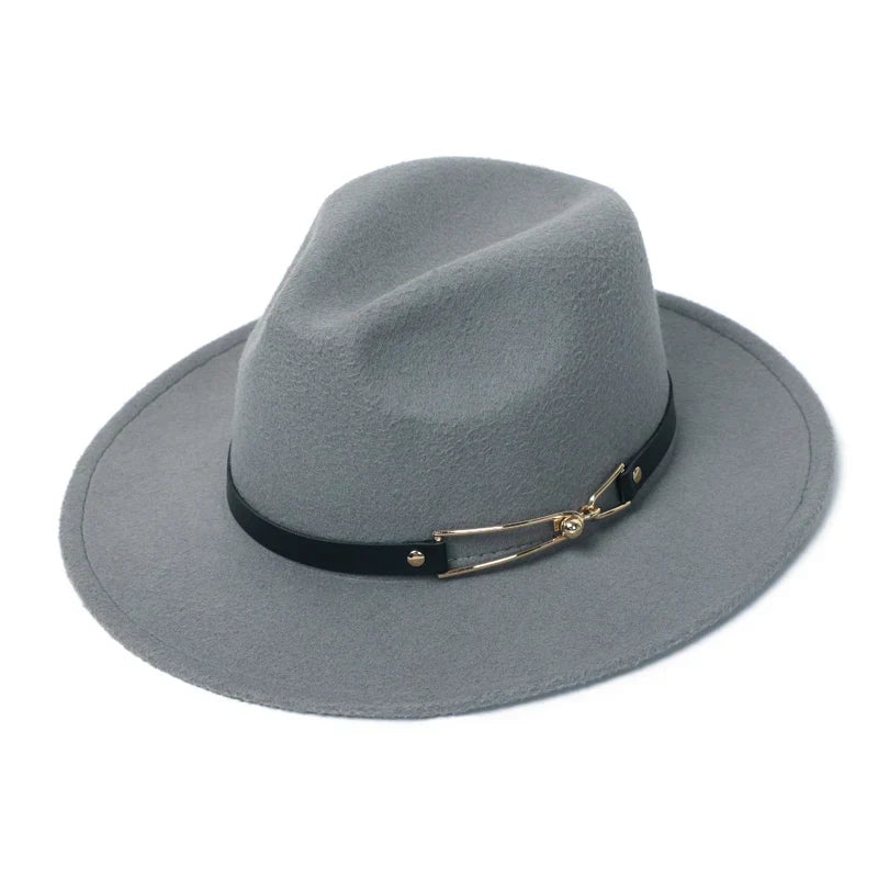 Men's Wool Fedora Hat with Gold-Tone Ring Accent – view 8