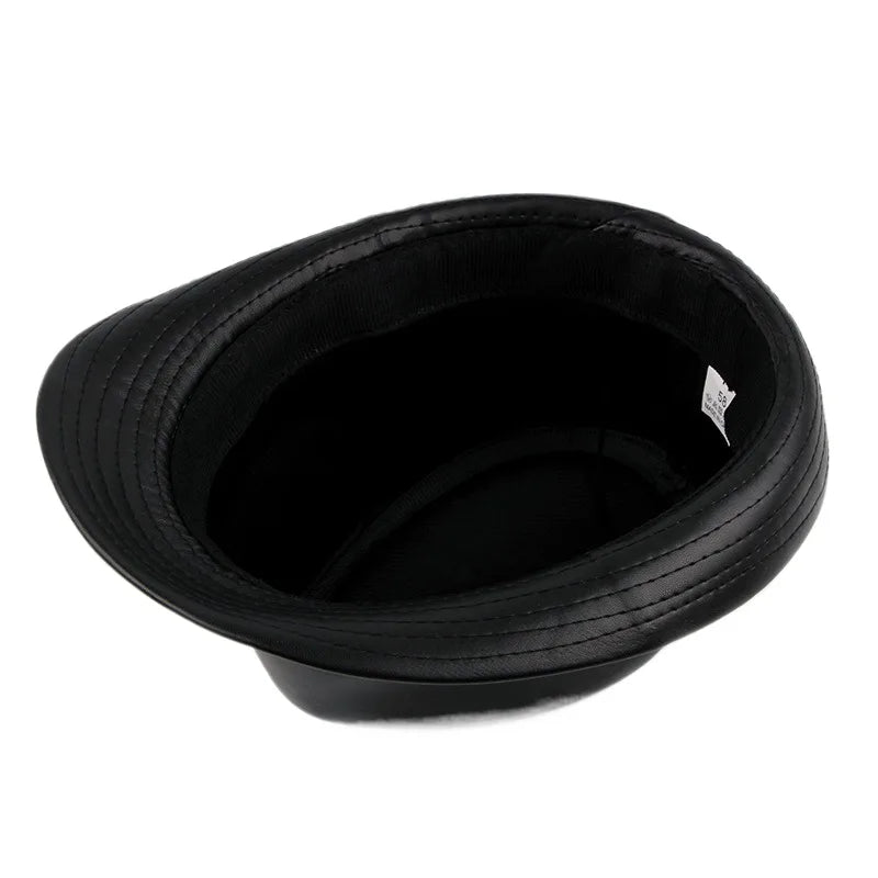 Men's Faux Leather Trilby Hat – view 6