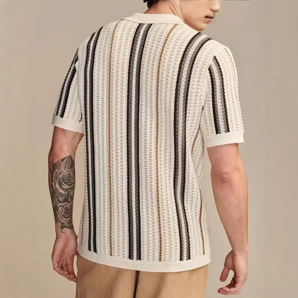 Men's Knitted Short Sleeve Shirt – view 5