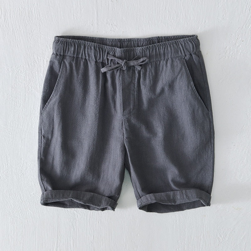 Men's Linen Cotton Blend Casual Shorts – view 12