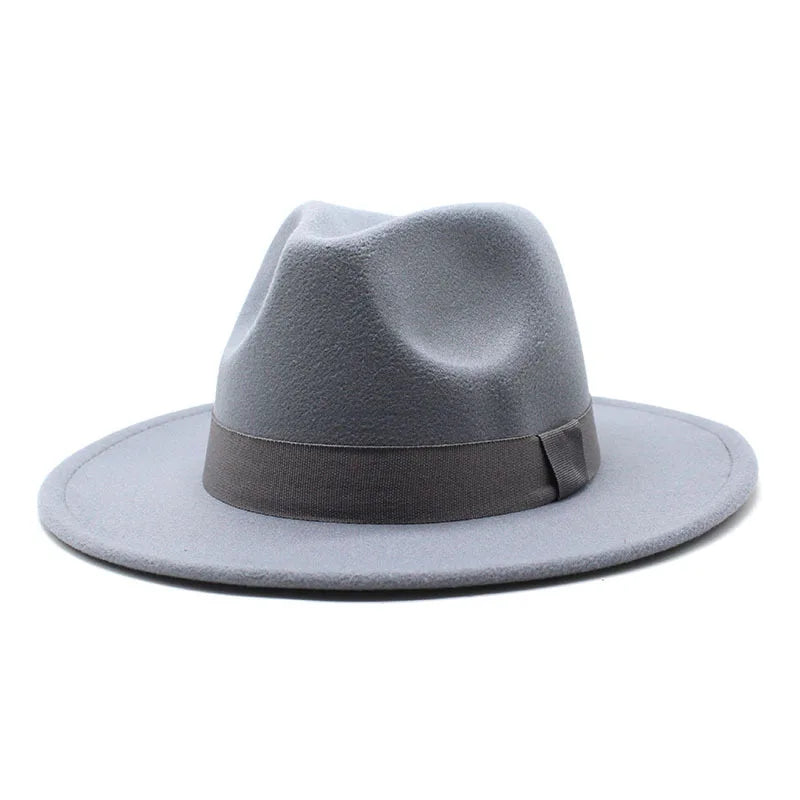 Men's Wool Blend Wide Brim Fedora Hat – view 6