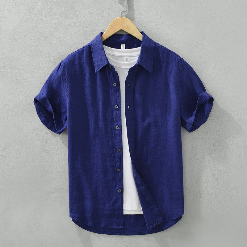 Traipu Men's Linen Short Sleeve Shirt – view 6