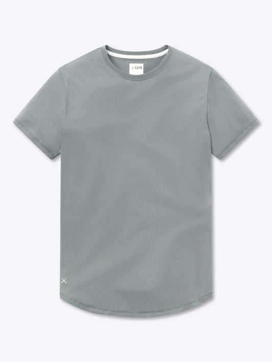 Men's Pima Cotton Lightweight Crew Neck T-Shirt in Sage – view 1