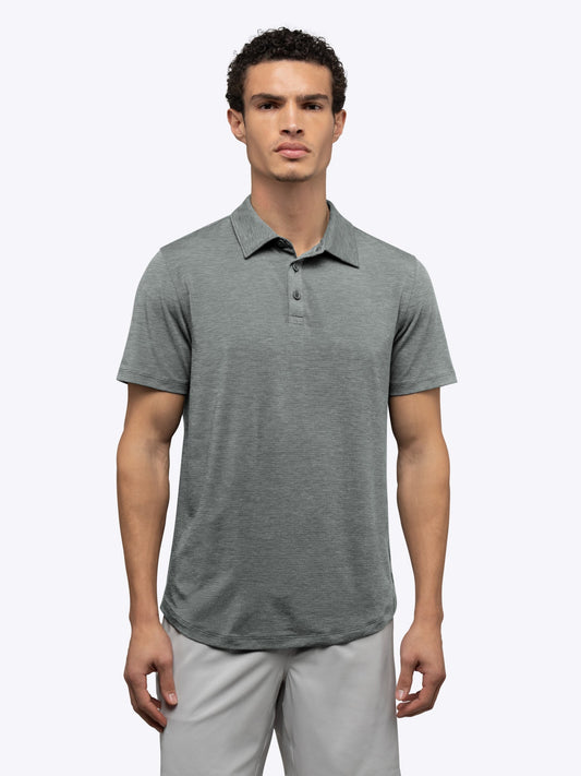 Crossover Men's Performance Polo Shirt – Breathable Stretch Fabric, Clean Design, Work to Course | Sage