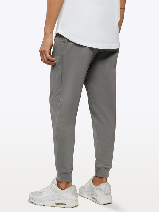 Men's Slim Fit French Terry Joggers in Charcoal – view 2