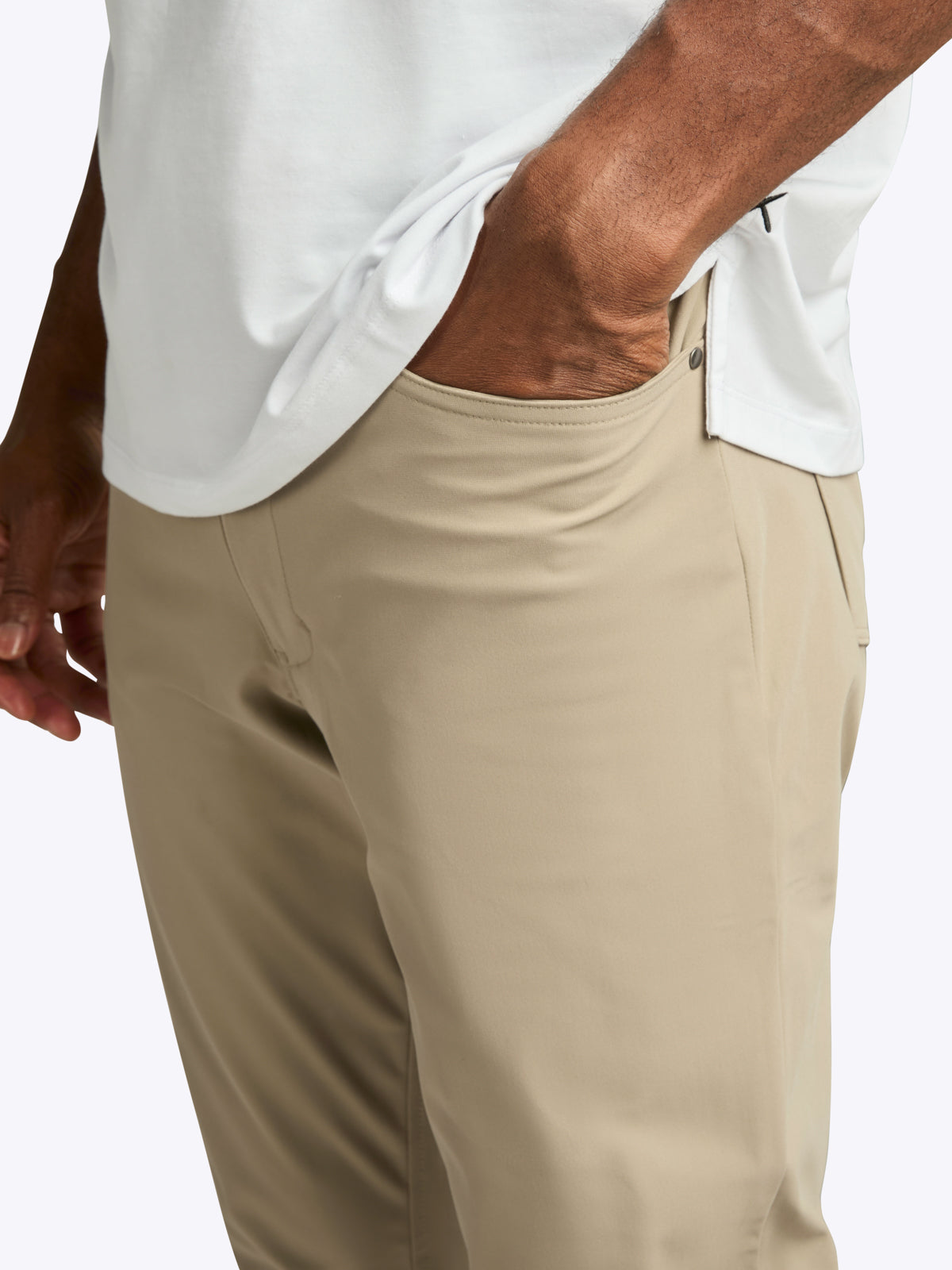 Men's Four-Way Stretch 5-Pocket Trousers in Santal – view 5