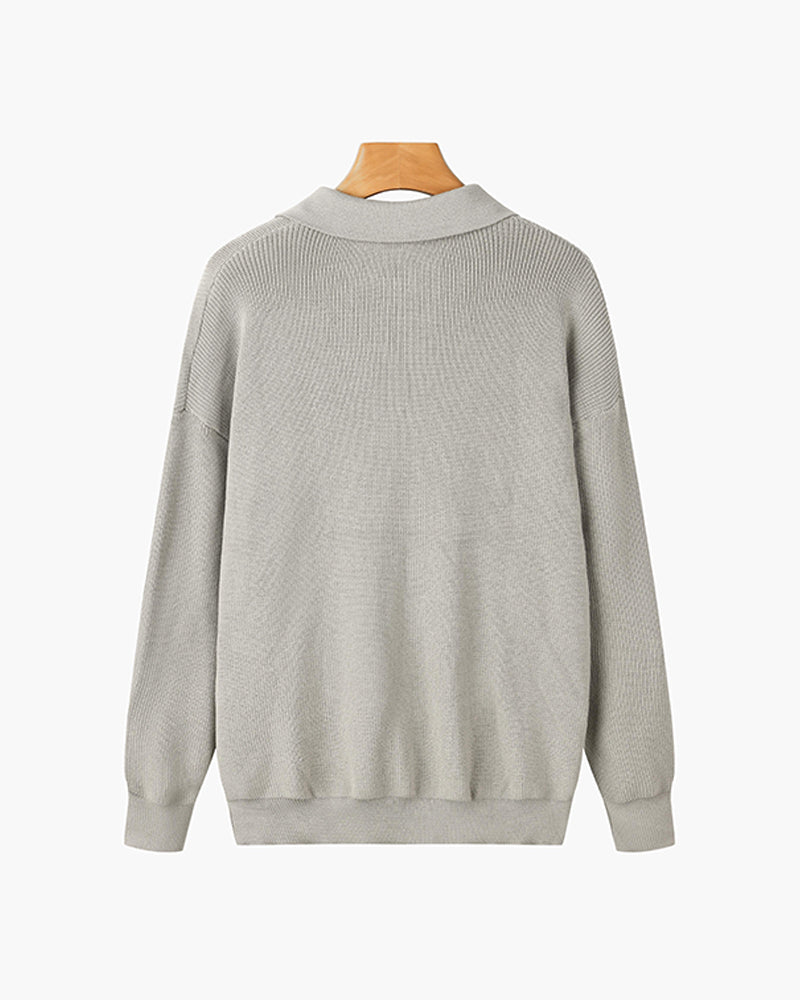 Men's Cotton Half-Zip Collared Jumper – view 3