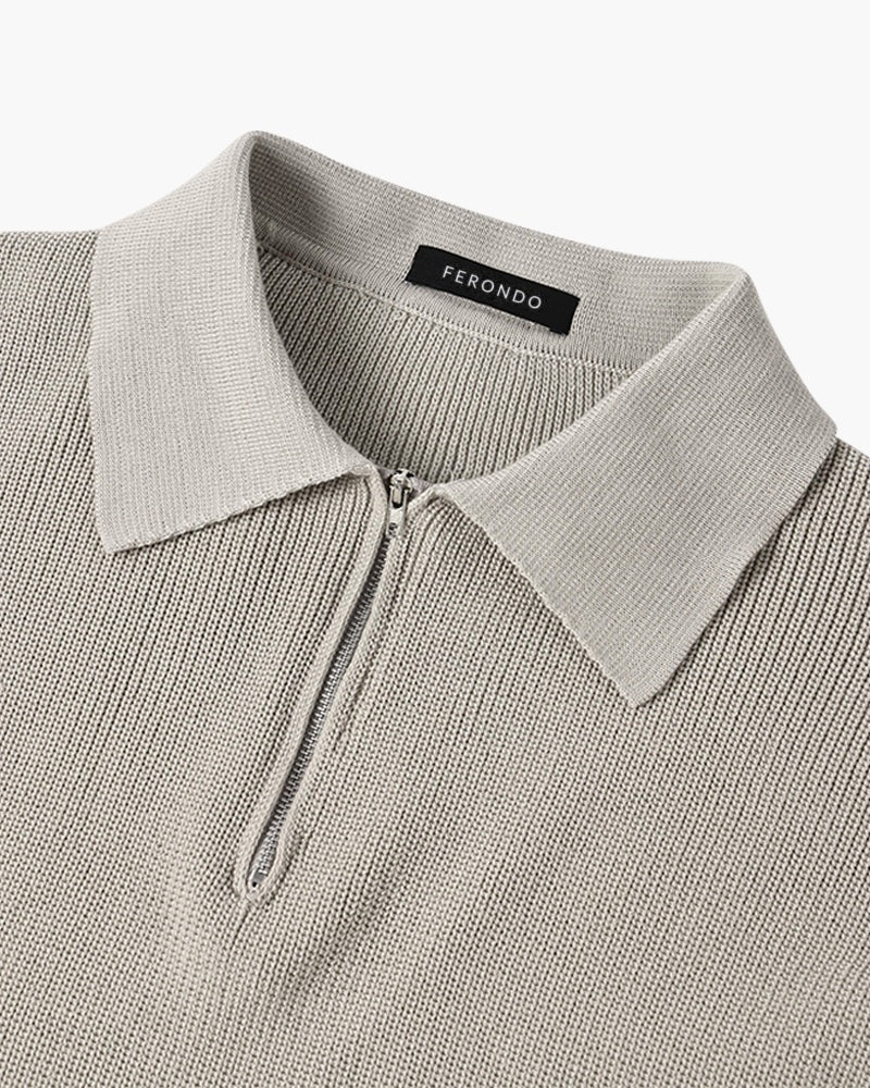 Men's Cotton Half-Zip Collared Jumper – view 5