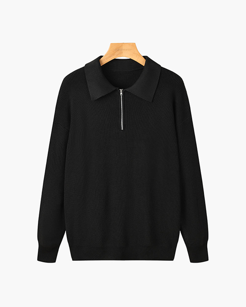 Men's Cotton Half-Zip Collared Jumper – view 9