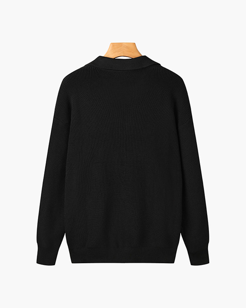 Men's Cotton Half-Zip Collared Jumper – view 12
