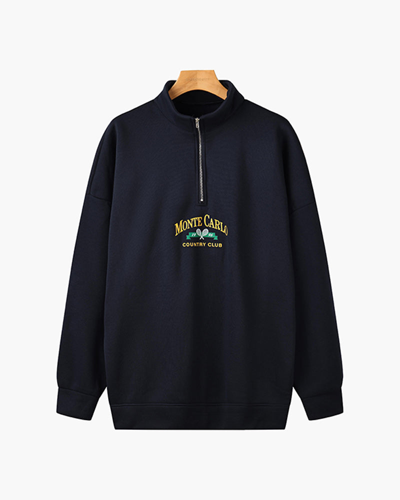 Men's Vintage-Style Quarter Zip Jumper – view 1