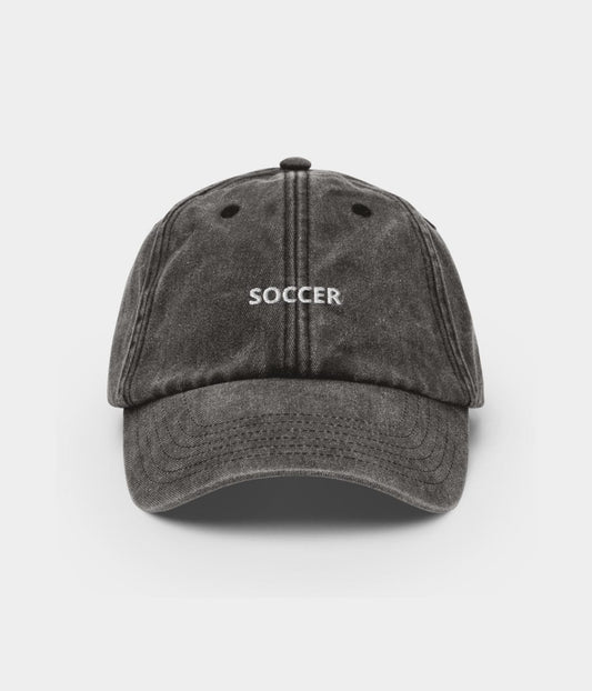 Soccer Men's Embroidered Washed Cotton Baseball Cap – view 1