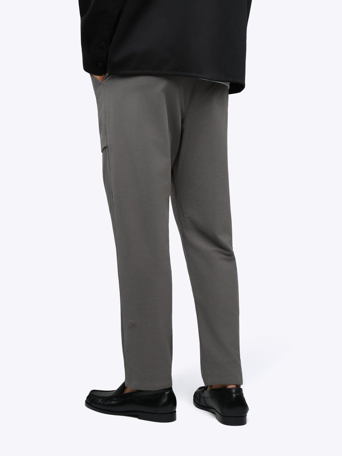 Men's Pull-On Cropped Trousers in Steel – view 2