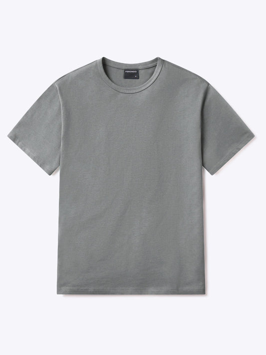 Men's Heavyweight Cotton Oversized T-Shirt – Relaxed Fit, Structured Drape, Soft Hand Feel | Charcoal