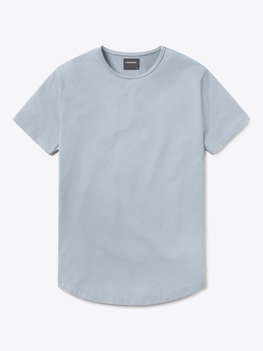 Men's Curved Hem Crew Neck T-Shirt – Soft Wrinkle-Resistant Fabric, Tailored Fit | Stratus