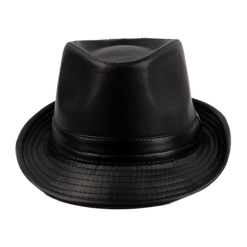 Men's Faux Leather Trilby Hat – view 5