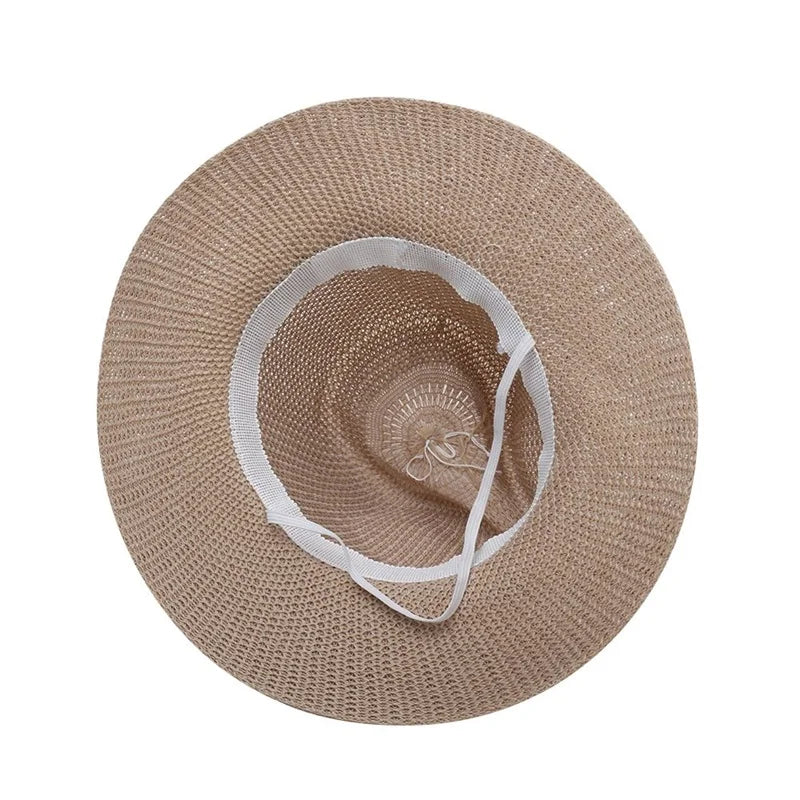 Men's Straw Panama Hat with Chevron Band – view 5