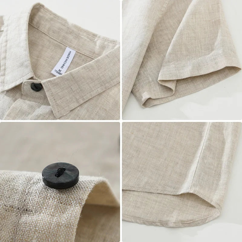 Kawi Men's Short Sleeve Linen Shirt – view 7