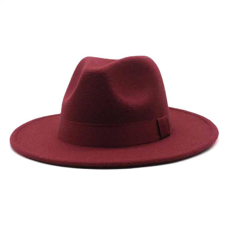 Men's Wool Blend Wide Brim Fedora Hat – view 10