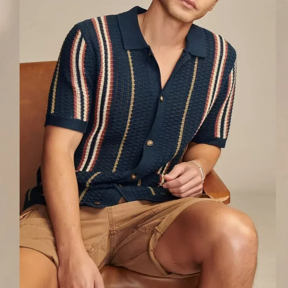 Men's Knitted Short Sleeve Shirt – view 6