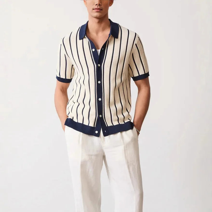 Men's Knitted Short Sleeve Shirt – view 3
