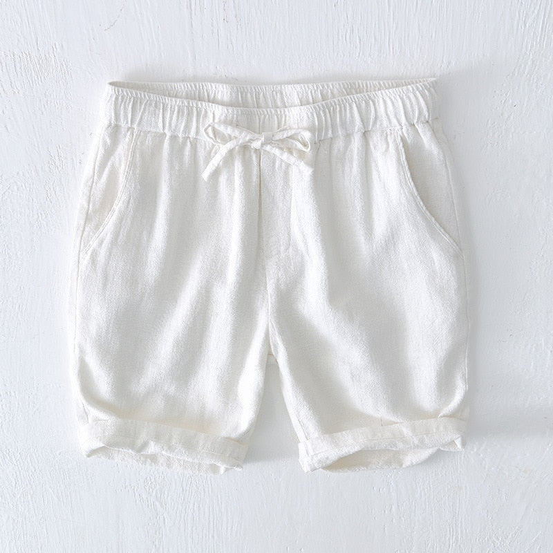 Men's Linen Cotton Blend Casual Shorts – view 8