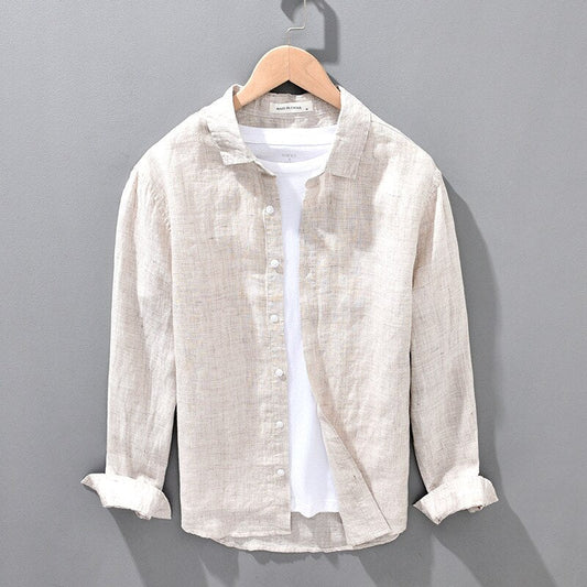 Figueira Men's Long Sleeve Linen Shirt – view 6