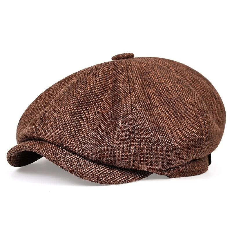 Men's Vintage Cotton Newsboy Cap – view 1