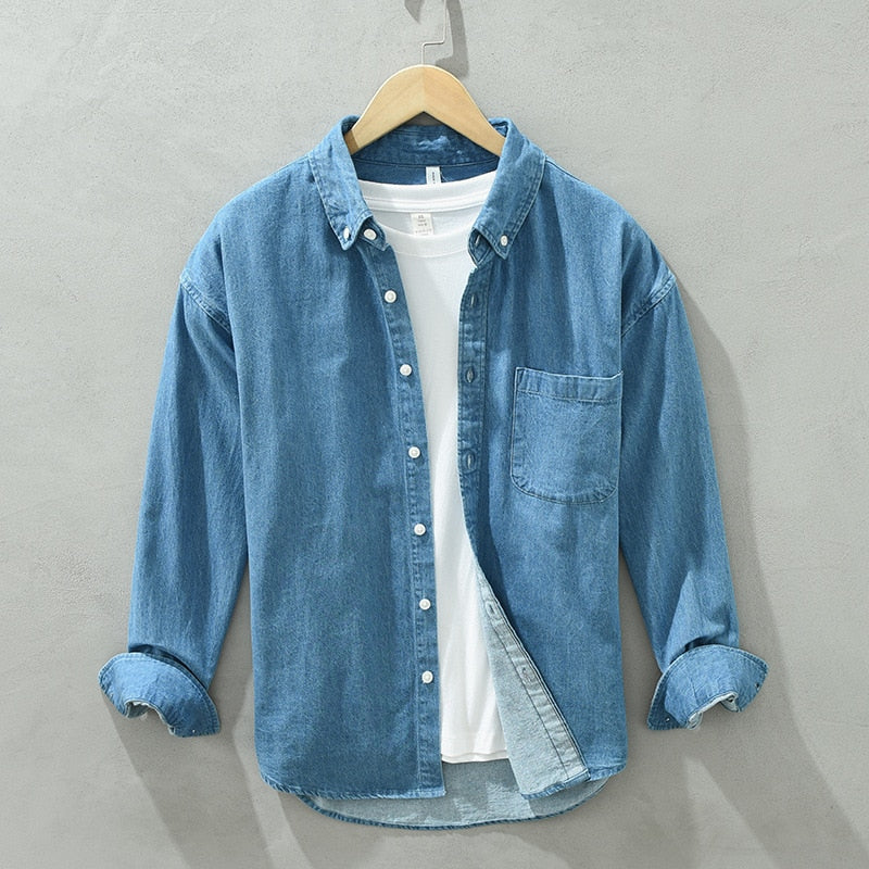 Men's Washed Cotton Long Sleeve Shirt – view 2