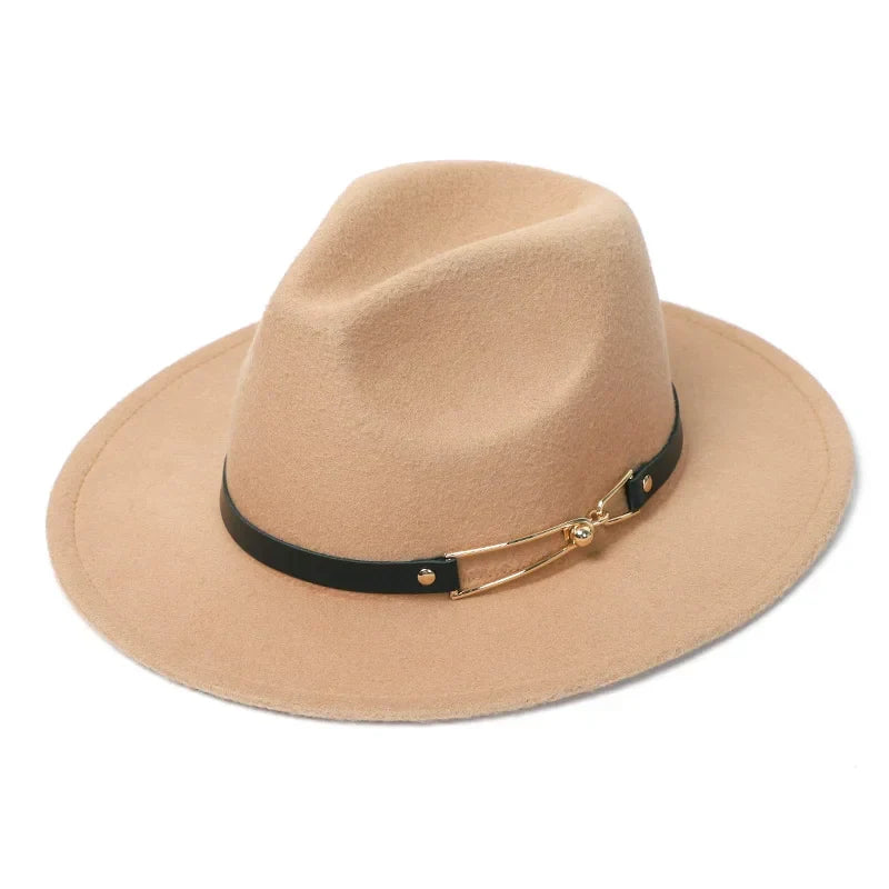 Men's Wool Fedora Hat with Gold-Tone Ring Accent – view 10