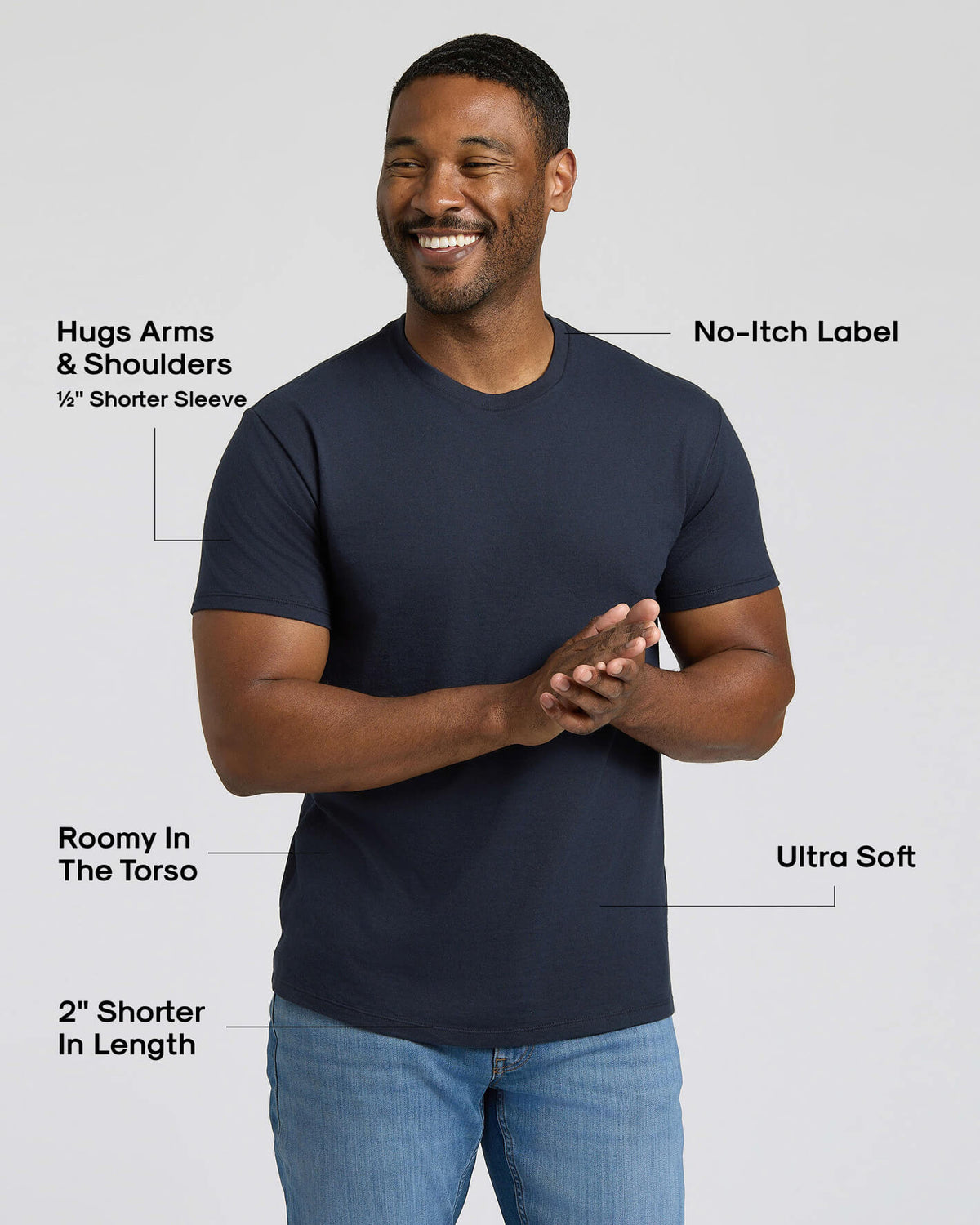 Men's Short-Length Crew Neck T-Shirt 3-Pack – view 3