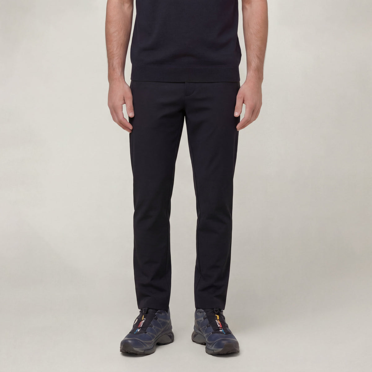 Men's Slim Stretch Twill Trousers – Durable Abrasion-Resistant Fabric, Wrinkle Resistant for Travel