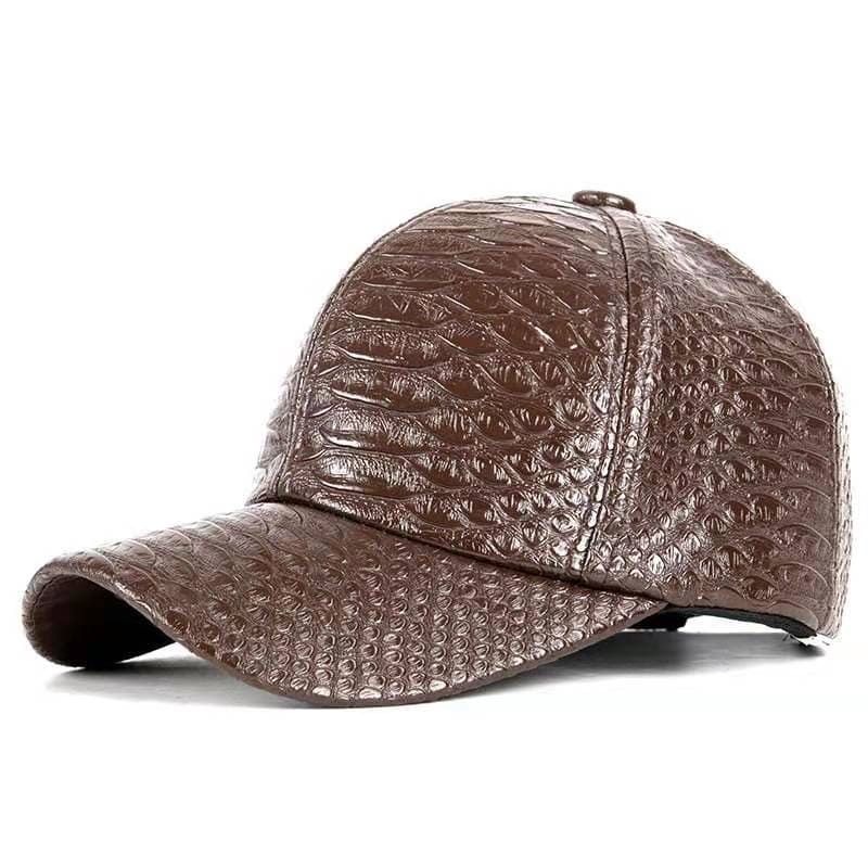 Men's Snake Skin Vegan Leather Baseball Cap – view 4