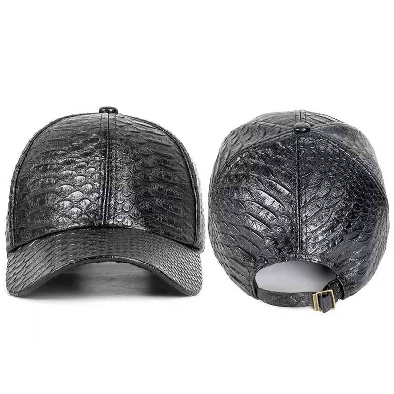 Men's Snake Skin Vegan Leather Baseball Cap – view 6