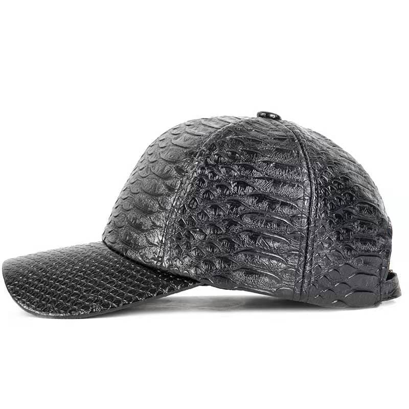 Men's Snake Skin Vegan Leather Baseball Cap – view 7