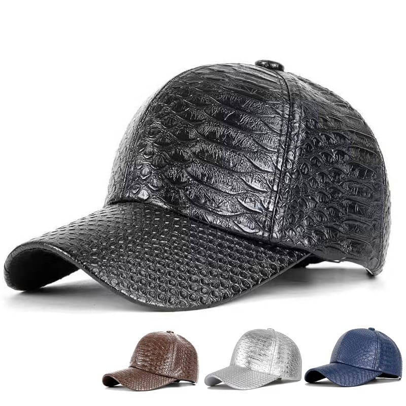 Men's Snake Skin Vegan Leather Baseball Cap – view 2