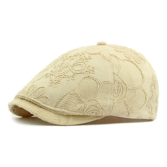 Springfield Men's Floral Gatsby Flat Cap – Cotton & Acrylic, Floral Pattern, Adjustable 55–59 cm Fit