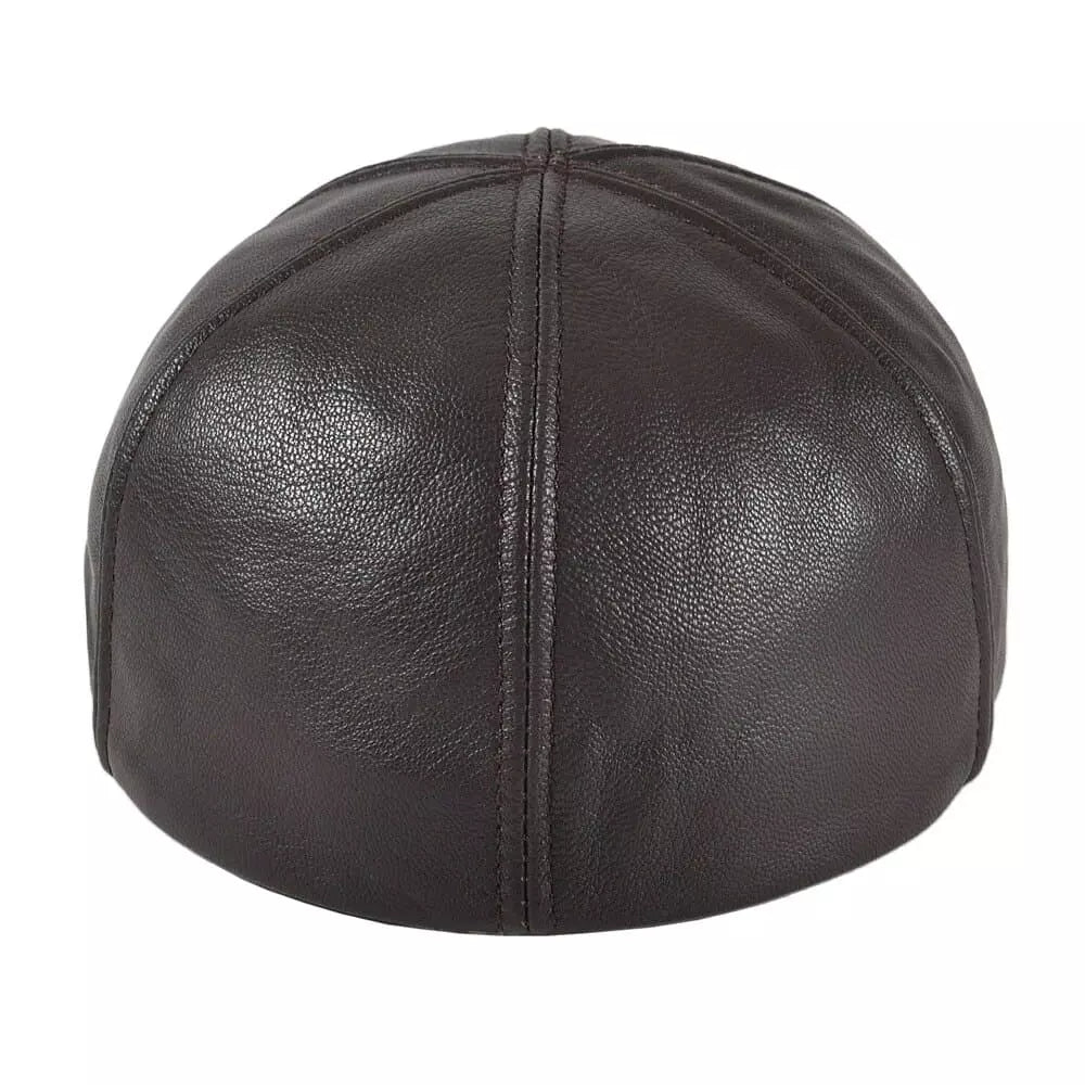 Springville Men's Genuine Leather Flat Cap – view 5