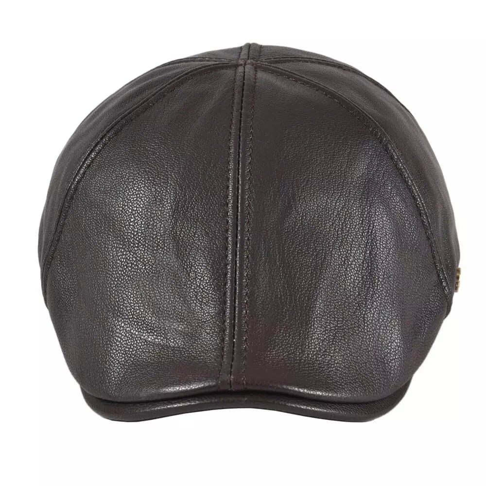 Springville Men's Genuine Leather Flat Cap – view 3