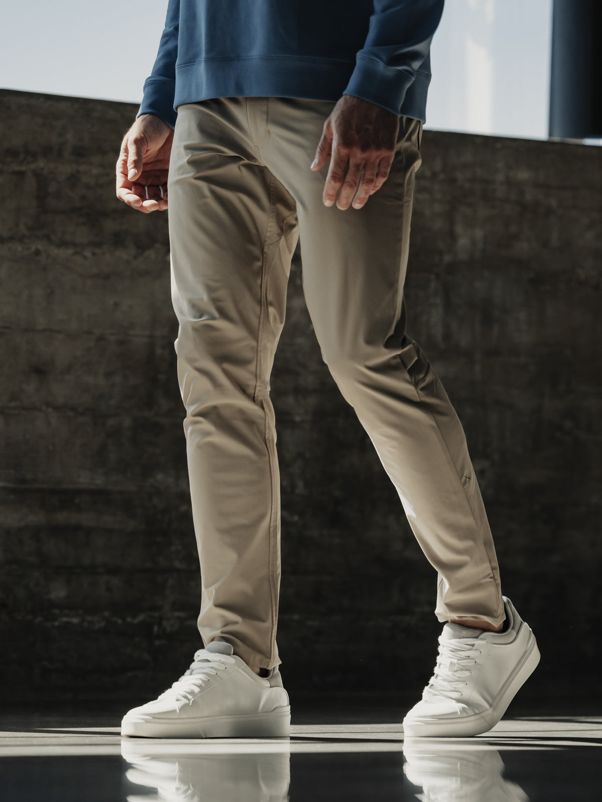 Men's Four-Way Stretch 5-Pocket Trousers in Santal – view 7