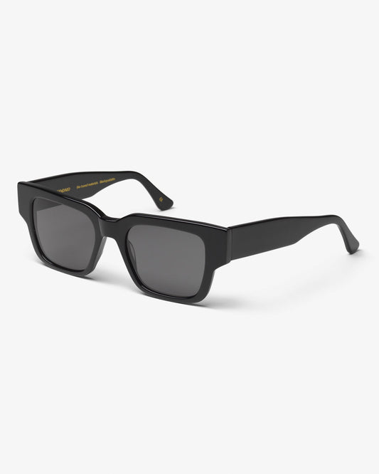 Amalfi Men's Acetate Sunglasses – UV400 Protection, CR39 Lenses, Classic Mid-Size Frame | Deep Black / Black