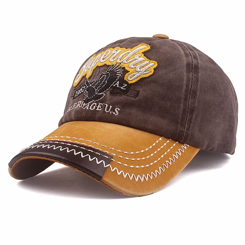Men's Cotton Heritage Baseball Cap – Embroidered Front, Adjustable 55–61 cm Fit | Red, Black, Yellow, Grey, Blue, Brown