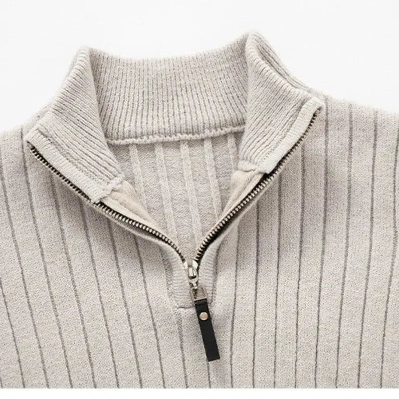 Zermatt Men's High Collar Half Zip Jumper – view 9