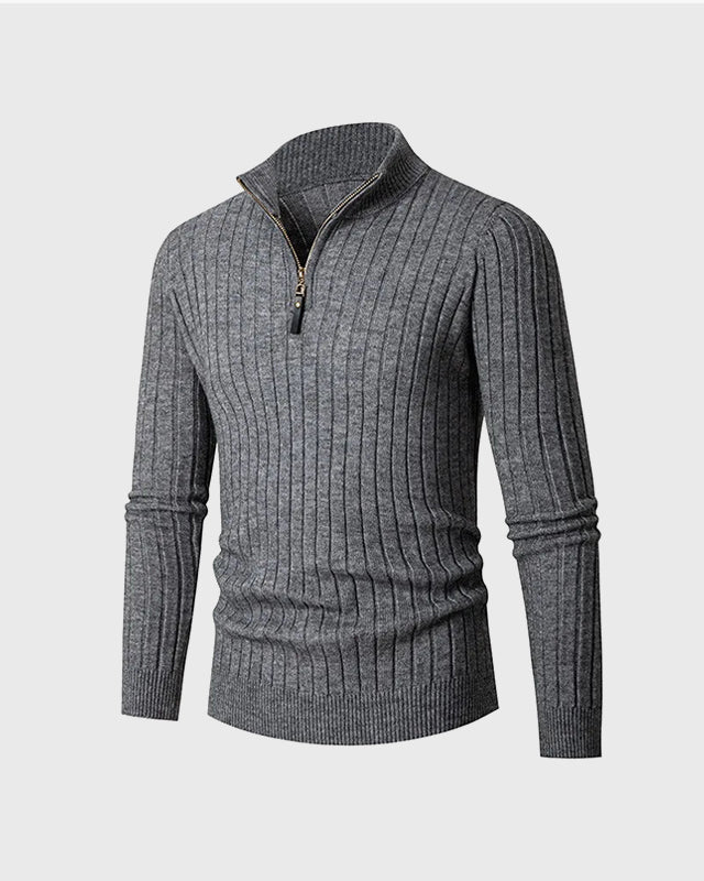 Zermatt Men's High Collar Half Zip Jumper – view 5