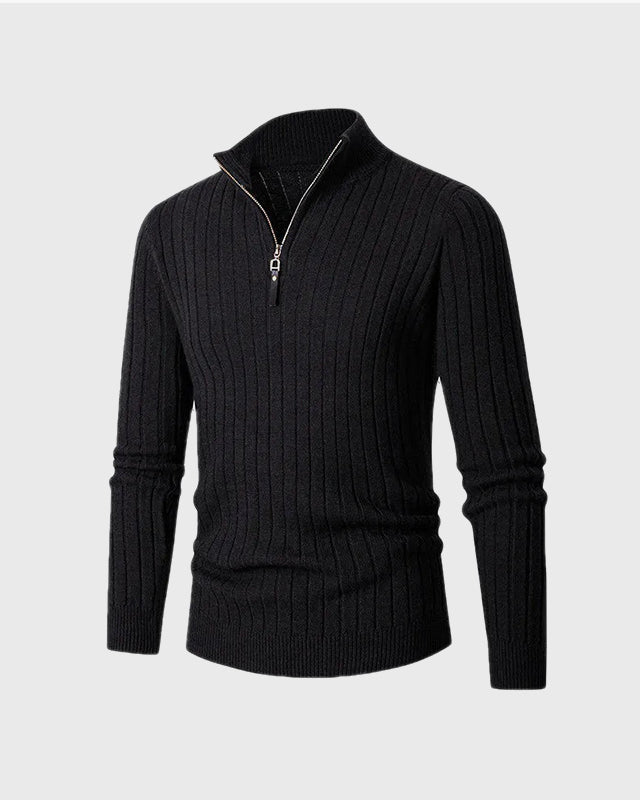 Zermatt Men's High Collar Half Zip Jumper – view 7
