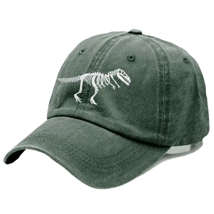T-Rex Men's Dinosaur Skeleton Cotton Baseball Cap – view 3