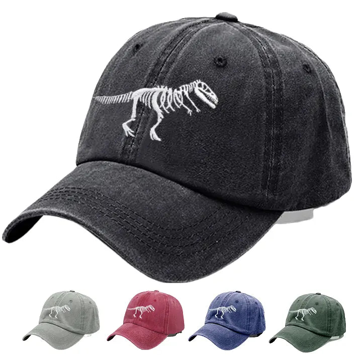 T-Rex Men's Dinosaur Skeleton Cotton Baseball Cap – view 2