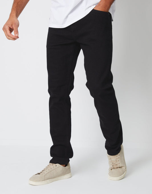 The Everyday Slim Fit Jeans in Black by SATRI & CO. – product view 2