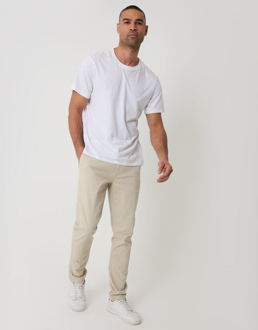 Men's Versatile Chino Trousers for Work and Weekends in Light Stone – view 1